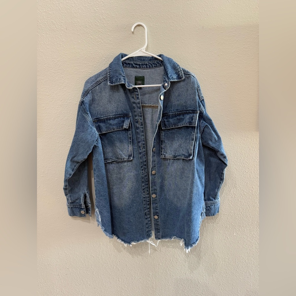 OVERSIZED DARK WASH JEAN JACKET FROM WILD FABLE AT TARGET